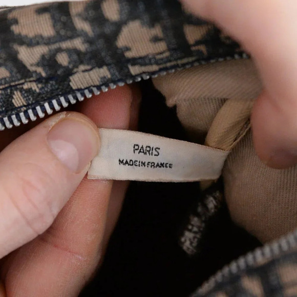 Christian Dior Trotter Navy Diorissimo Boston Bag Purse Handbag - Picture 16 of 17